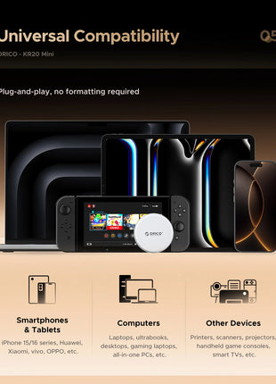 ORICO KR20Mini SSD esterno magnetico per iPhone 17 16 15 Pro/Max ProRes 2000MB/s 4K ProRes HDR Registra e negozio