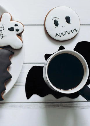 Creative Felt Bat Mat Halloween Table Mat Black Bat Anti Slip and Heat-resistant Tableware Mat Party Table Halloween Decoration - Riparo82