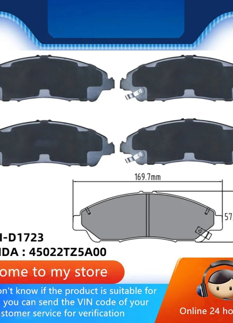 Per Honda RIDGELINE (2a generazione) Honda Pilot (3a generazione) Pastiglia freno anteriore 45022TZ5A00/Parti auto -04035