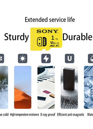 SONY Scheda TF ad alta velocità Memorie Micro Sd A2 V60 U3 Scheda Micro Sd 2TB 1TB 512GB 256GB 128GB per telefono Drone Monitor