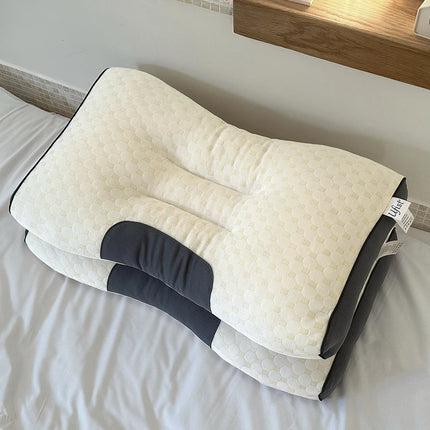 1PCS Neck Pillow Grey Help Sleep Protect The Neck Cervical Orthopedic Soybean Fiber Massage Household SPA Pillow For Sleeping.