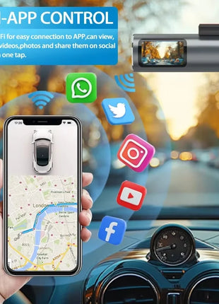 Dash Cam 4K WiFi GPS Dash Camera for Cars Mini Front Car DVR 24H Parking Mode G-Sensor Car Driving Video Recorder Loop Recording - Riparo82