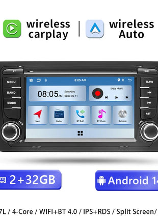 Android 14 AutoRadio For Audi A4 B6 B7 S4 B7 B6 RS4 Seat Exeo 2002-2008 RS4 B7 Radio 2008-2012 Stereo GPS Carplay Car Multimedia - Riparo82