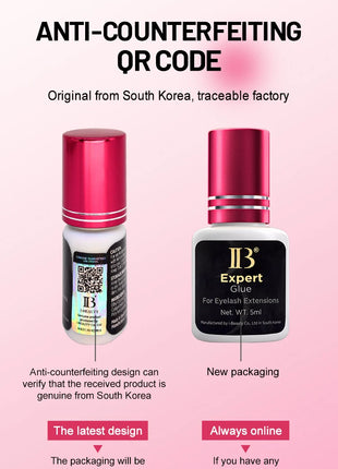 IBeauty Expert Glue For False Eyelashes Extensions Supplies Adhesive Wine Red Cap 5ml Korea Original Makeup Tools Lava Lash - Riparo82