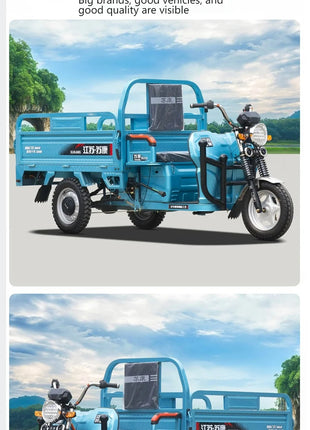 Agricultural tricycle electric tricycle 1000w load capacity 1ton farm specific delivery vehicle - Riparo82