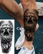 1 Sheet Full Arm Evil Witch Vampire Temporary Tattoos Sleeve Halloween Scary Skull Tatoo Waterproof Horrible Fake Tattoo Sticker - Riparo82