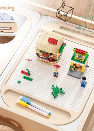 Tavolo sensoriale ottico in legno per bambini Montessori utilizzato per giochi da tavolo sensoriali Regalo di giocattoli per l'ortografia di numeri e lettere - riparo82