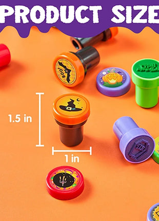 12/24pcs Creative Cartoon Pumpkin Bat Seal Halloween Party Toy Children Birthday Party Small Gifts Kids Favour Gift Bag Fillers - Riparo82