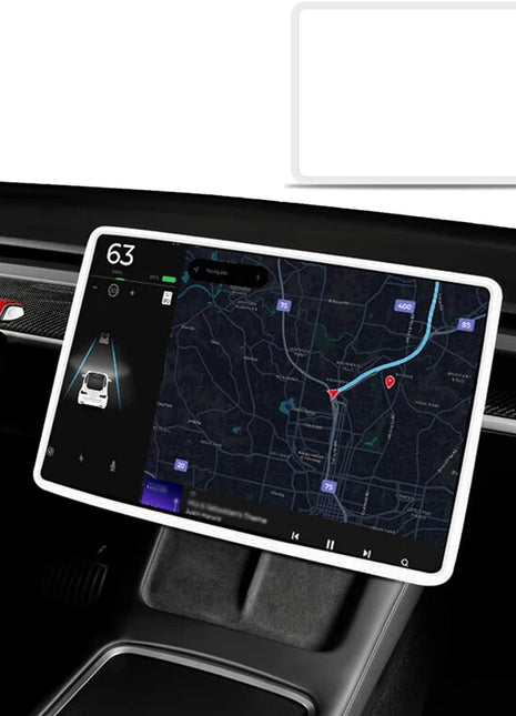 For Tesla Model 3 / Y Silicone Protective Frame Edge Cover Central Control Display Navigation Screen Protector Car Accessories - Riparo82