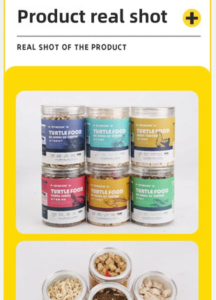 BESSN Aquatic Turtle Food - High Protein Freeze-Dried Shrimp&Meat Mix for Red-Eared Slider,Snapping Turtle&Terrapin - Riparo82