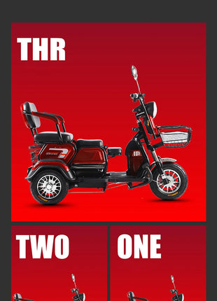 48V 600W Cheapest Long-endurance 3 Passengers  Mobility Electric Vehicle for Elderly Electric Tricycle Scooter Mobility Bike