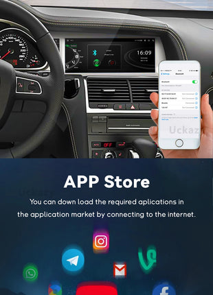 10.25" AutoRadio Android 14 Car Screen For Audi Q7 4L 2005-2015 Multimedia Wireless Carplay Stereo GPS Navigation 4G Audio DSP - Riparo82