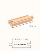 Nuovi tipi di parti di cingoli in legno Pista ferroviaria in legno di faggio Accessori per giocattoli adatti a tutte le marche Piste in legno Giocattoli per regali per bambini - riparo82