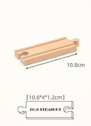 Nuovi tipi di parti di cingoli in legno Pista ferroviaria in legno di faggio Accessori per giocattoli adatti a tutte le marche Piste in legno Giocattoli per regali per bambini - riparo82