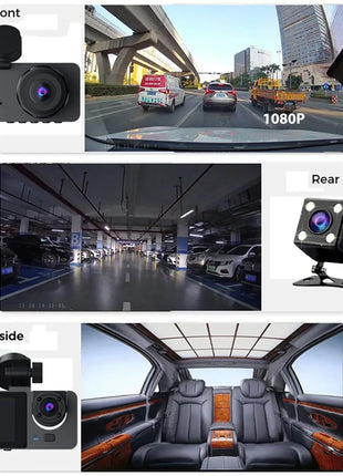 Dash Cam for Cars Camera HD 1080P Video Recorder Dashcam DVR Black Box Dual Lens DVR with Rear View Camera for Vehicle - Riparo82