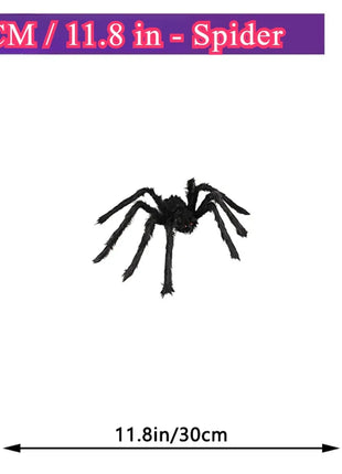 200cm Halloween Spiders Outdoor Decoration Halloween Plush Spiders Giant Spider for Indoor Outdoor Garden Party Decoration - Riparo82