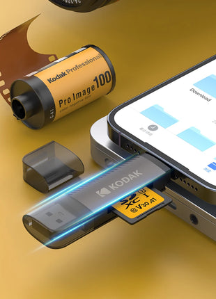 Scheda Micro SD Kodak Ultra oro nero 128 GB 32 GB 64 GB 256G Scheda di memoria TF Schede di memoria Flash Card per fotocamera del telefono + lettore di schede