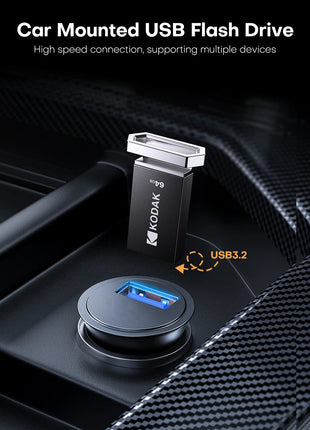KODAK 128GB Mini USB Flash Drive USB3.2 Pen Memory Drive ad alta velocità 140MB/s 32GB 64GB UDisk Memoria portatile per PC per auto