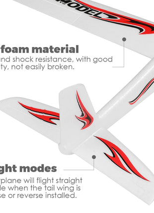 48/99 CENTIMETRI Grande Schiuma Aliante Aereo Lancio A Mano Aerei Giocattolo All'aperto 2 Modalità di Volo Giocattolo Volante per I Bambini Festa di Compleanno favori - riparo82