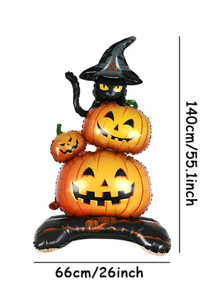 1pcs Halloween Giant Pumpkin Skeleton Standing Balloon House Witch Dead Tree Inflatable Foil Ballon Halloween Party Deco Supplie - Riparo82
