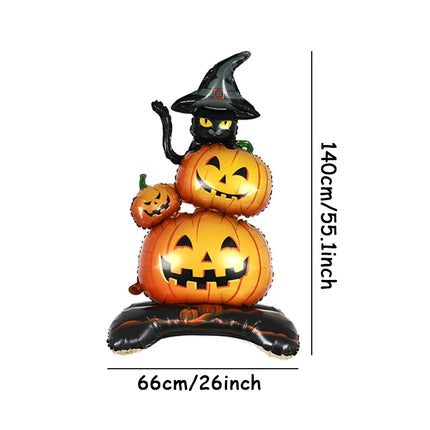 1pcs Halloween Giant Pumpkin Skeleton Standing Balloon House Witch Dead Tree Inflatable Foil Ballon Halloween Party Deco Supplie