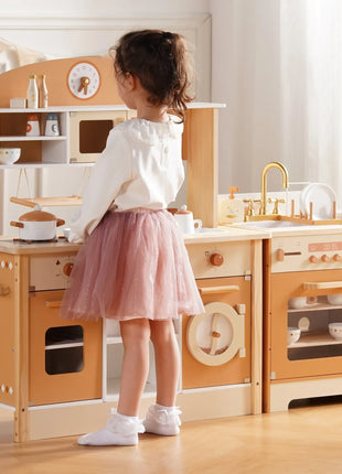 Robotime Cucina da gioco in legno Set da gioco da cucina per bambini Lavatrice Lavastoviglie Set da gioco da cucina per bambini Regalo per ragazzi e ragazze Caramello - riparo82