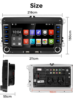 2 Din Car Radio Android 13 Car Multimedia Player GPS WiFi Carplay For Volkswagen Skoda Octavia golf 5 6 touran passat polo Jetta - Riparo82