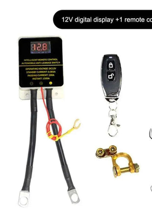12V Car Battery Cutoff Switch Wireless Remote Control Disconnect Battery Relay With Led Display Leakage Protection Universal