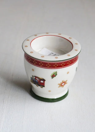 Tesoro tedesco Porcellana dura Giocattolo natalizio Joy Piatto piano multi-angolo Tazza di Natale Piattino Ciotola Candeliere - riparo82