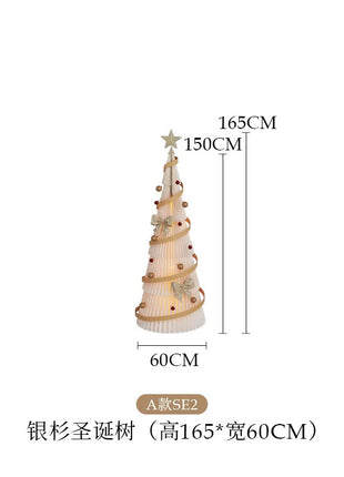 Natale grande ornamento per albero di Natale 2 m di altezza pieghevole in carta bianca decorazione per albero di Natale finestra ornamento luminoso