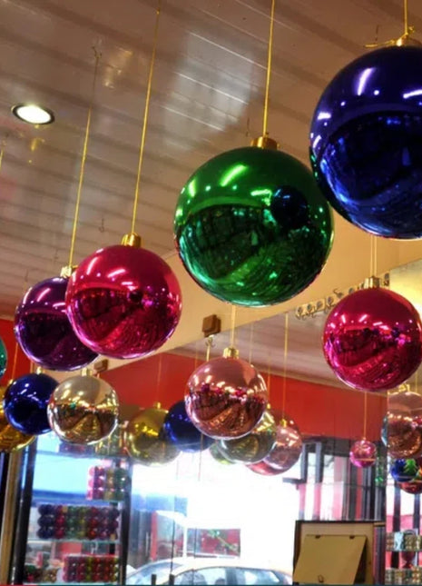 Decorazioni natalizie Palla da 15 cm Ornamenti decorativi ideali per centri commerciali e hotel Decorazioni natalizie con palline colorate - riparo82