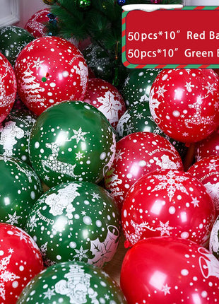 30 pezzi di palloncini natalizi in lattice da 10 pollici palloncini coriandoli rossi verdi dorati per la decorazione della festa di Natale Capodanno 2026 - riparo82