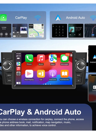 Podofo 7" Car Radio Wireless CarPlay Android Radio For FIAT Punto 2005-20009/Linea 2007-2011 Multimedia GPS FM WIFI BT Autoradio - Riparo82