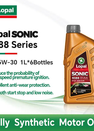 Lopal SONIC 9388 5W-30 A5/B5 1L * 6 boot Olio motore per auto Protezione avanzata Lubrificante 6L Olio motore completamente sintetico per camion auto