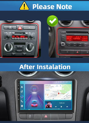 Podofo Android Carplay Car Radio For Audi A3 8P S3 RS3 Sportback 2003-2012 Android Auto 4G Multimedia Navigation autoradio DSP - Riparo82