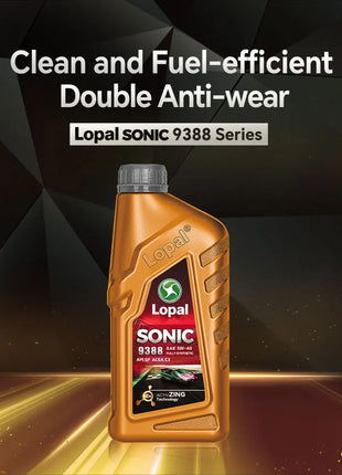 Lopal SONIC 9388 5W-40 C3 SP 1L * 6 Bottiglie Olio Motore Auto Protezione Avanzata 6L Lubrificante Olio Motore Sintetico Completo per Auto