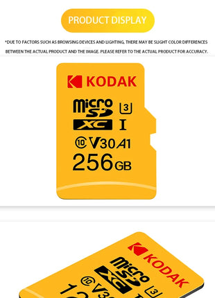 3 pezzi Kodak SD Card 128GB SD/TF Flash Card Mini schede SD con adattatore SD gratuito Scheda di memoria Flash Class10 V30 U3 per fotocamera portatile
