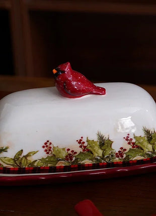 Set di stoviglie in ceramica di natale piatto da pranzo occidentale colorato sottosmalto di alta qualità piatto decorativo per posate per la cena del Festival - riparo82