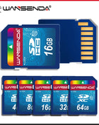 Scheda SD originale Wansenda a grandezza naturale 4 GB 8 GB 16 GB 32 GB 64 GB Scheda di memoria flash SDHC Scheda SDXC per dispositivi digitali Archiviazione di file