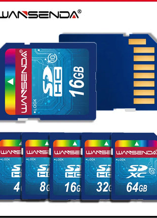 Scheda SD originale Wansenda a grandezza naturale 4 GB 8 GB 16 GB 32 GB 64 GB Scheda di memoria flash SDHC Scheda SDXC per dispositivi digitali Archiviazione di file