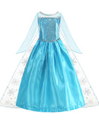 Disney Frozen Elsa Regina delle nevi Abito da principessa Costume da ragazza Halloween Bambini Gioco di ruolo Carnevale Bambini Compleanno Abito da festa