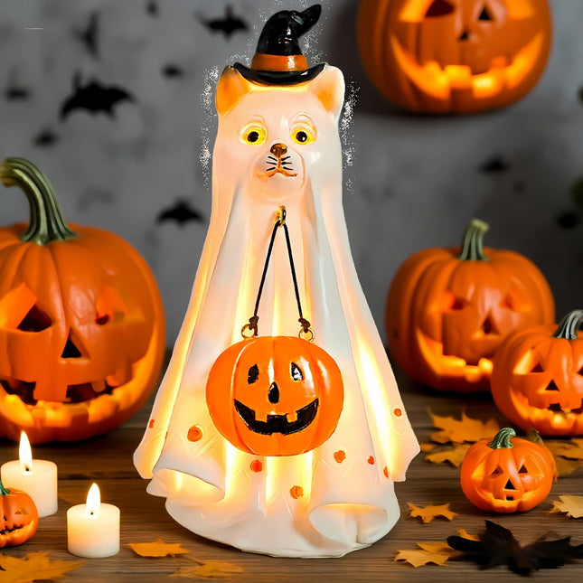 Halloween Ghost Pumpkin Decoration Halloween Party Tabletop Ornament Home Scene Prop Festive Seasonal Decor For Kids Adults