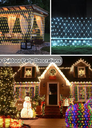 1.5M-18M LED Net Mesh Fata Luci Stringa Tenda Ghirlanda Esterna Impermeabile Per Albero Di Natale Festa Giardino Decorazione di Nozze