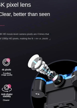 802 Mini Drone 4K 1080P HD Camera WiFi Fpv Pressione dell'aria Mantenimento dell'altitudine Professionale Pieghevole Quadcopter RC Drone Giocattoli per bambini Regalo - riparo82