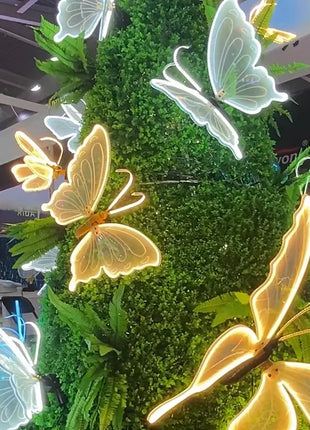 Farfalle a LED per matrimoni, apertura e chiusura automatica, ali luminose realistiche, arredamento perfetto per feste e Natale - riparo82