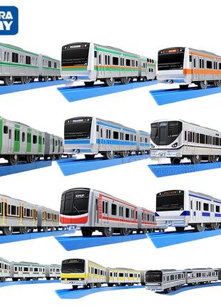 TAKARA TOMY Pule Road Metro bus treno elettrico giocattolo, modello di auto di simulazione in miniatura con albero di compressione in lega, decorazione per adulti - riparo82