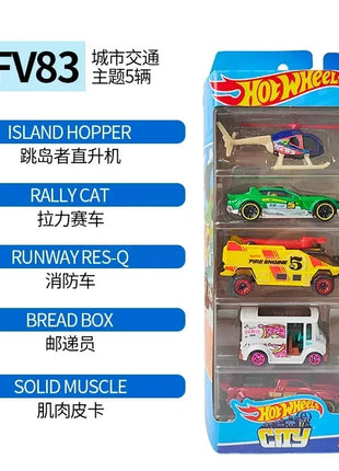 Hot Wheels Set 5 Auto Sportive 1:64 - Pack Modellini Metallo Pista