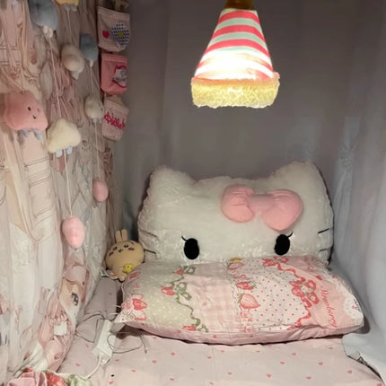 Cute Hello Kitty Pillow For Sleeping Girls Big Headboard Cushion Bed Cushion Dormitory Student Backrest Cushion Practical Gift