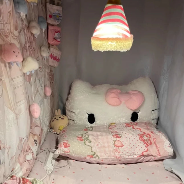 Cute Hello Kitty Pillow For Sleeping Girls Big Headboard Cushion Bed Cushion Dormitory Student Backrest Cushion Practical Gift