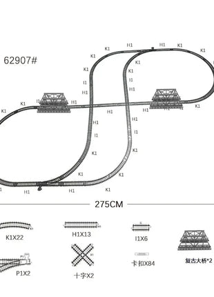 Locomotiva ferroviaria classica Accessori per treni a vapore retrò Carrozza Paletta Pista del treno Giocattoli per bambini per ragazzo - riparo82